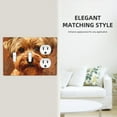thumbnail image 5 of Cute Dog (2) Switch Cover Decorative Wall Plate 3-Gang 2-Toggle 1-Duplex Standard Size, 5 of 5