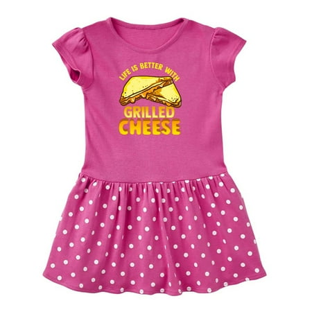 

Inktastic Life is Better with Grilled Cheese Gift Toddler Girl Dress
