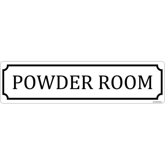 Metal Signs POWDER ROOM Tin Sign Wall Plaque Room Door Decor Club Bar Garage Tin Plates Indoor & Outdoor Wall Decor 4"x16"