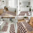 thumbnail image 4 of Pink and Beige Leopard Print Bathroom Rug Set 4 Piece,Includes Contour,Lid Cover,Bath Mat,Non-Slip Extra Soft Absorbent Washable, 4 of 5