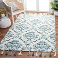 thumbnail image 2 of SAFAVIEH Suzani Oakley Geometric Wool Area Rug, Ivory/Turquoise, 5' x 8', 2 of 11