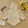 thumbnail image 4 of Sngxgn Baby Boy Cotton Bodysuit Long Sleeve Jumpsuit Outfits Clothes(Khaki,70), 4 of 4