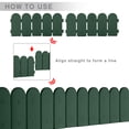 thumbnail image 2 of Evelyne Garden Border Edging: Wooden Fence Design - 16pcs Green Yard Landscaping Fence Liner Lawn Edge Barrier - 20ft Kit of Decorative Lawn Landscape Panels Elements - GMT-10374-B16, 2 of 9