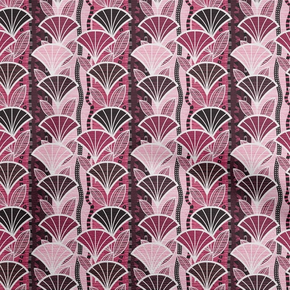 oneOone Cotton Silk Dark Magenta Fabric Asian Japanese Flower Quilting Supplies Print Sewing Fabric By The Yard 42 Inch Wide