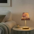 thumbnail image 6 of Purple Lilac Gold Marble Desk Lamp LED Table Nightstand Lamps with 3 Color Temperatures for Home Bedroom Living Room Decor 6x11, 6 of 8