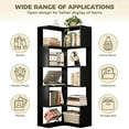 thumbnail image 5 of IRONCK 5-Tier Corner Bookcase, Modern L-Shaped Bookshelf, Open Storage Display for Office Living Room, Black, 5 of 9