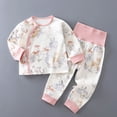 thumbnail image 2 of Toddler Baby Girl Fall Winter Outfit Long Sleeve Sweatshirts Pants Set Clothes 6-12 Months 12-24 Months 2t 3t 4t 5t 6t 7t 8t 9t Children,Warm 18-24 Months, 2 of 6