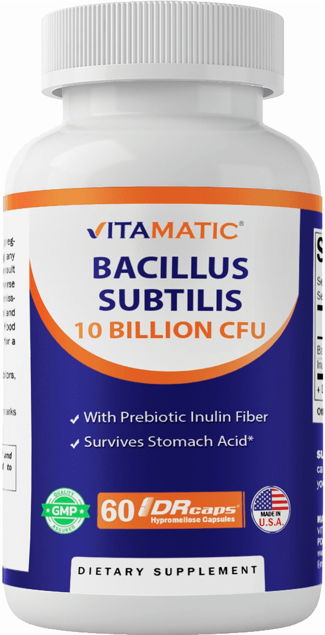 (3 pack) Vitamatic Bacillus Subtilis 10 Billion Cfu 60 Caps