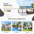 thumbnail image 6 of Vineego 5 Pieces Patio Dining Sets Outdoor Conversation Sets Wicker Patio Sectional Sofa with Tempered Glass Table(Beige), 6 of 8
