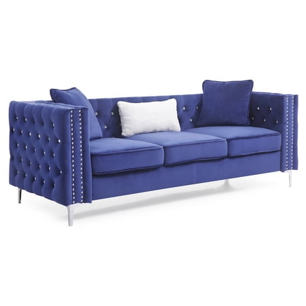 Glory Furniture Paige Sofa in Blue Color