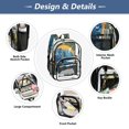 thumbnail image 5 of Ttyddzy Clear Backpack Heavy Duty PVC Transparent Backpack for College Workplace, Blue Hippo, 5 of 8