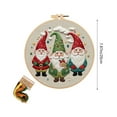 thumbnail image 3 of Christmas Embroidery KIT,DIY Handmade,Hand Embroidery Starter Kits with Stamped Embroidery Pattern,for Christmas Embroidery Kits for Adults Beginners Starter,7.87 in, 3 of 6