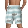 thumbnail image 4 of Haiem Party Shark Cute Mens Swim Trunks with Compression Liner 2 in 1 Swimming Shorts Stretch Swimwear Quick Dry,Board Shorts-X-Large, 4 of 9