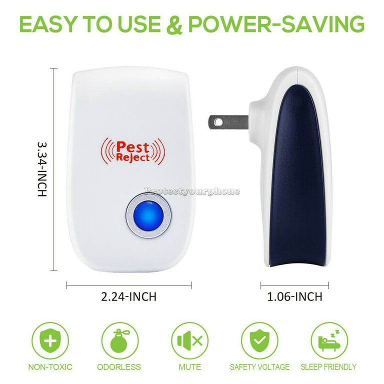 ZEROPEST Ultrasonic Pest Repeller, Indoor Ultrasonic Insect Repellers for  Mice, Electronic Plug-in Sonic Repellent Pest Control for Roach, Rodent