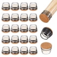 thumbnail image 1 of Uxcell 24-Pack Protectores de Piso para Patas de Silla, Copas de Silicona de 0.94-1.14 Pulgadas, Almohadillas de Muebles de Fieltro, Fundas para Patas de Silla [Negro Transparente], 1 of 7