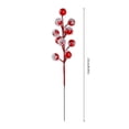 thumbnail image 3 of Cififendec 10Pcs Christmas Artificial Frosted Red Berry Branches, 8.66", Christmas Snow Dusted Berry Sprigs for Christmas Sideboard Vase Floral Arrangement Blueprint, 3 of 7