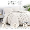 thumbnail image 2 of Southshore Fine Living, Inc. Diamond Pattern California King or King Duvet Cover Set, Delta Bone, 2 of 8