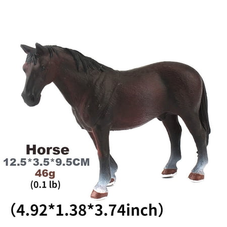 Mini Hollow Type Plastic Farm Animal Toy Action Figure Simulation Horse Model Animation Figurine