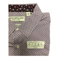 thumbnail image 3 of Nick Graham Men's Performance Stretch Printed Woven Short Sleeve Button Up Shirt (Purple, S), 3 of 4