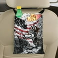 thumbnail image 5 of Yuyamidu Wolf Car Trash Bag for Auto SUV Truck Foldable Hanging Car Trash Can American Flag Car Storage Bags Accessories Reusable Car Garbage Bag for Front Seat, Back Seat, 5 of 7