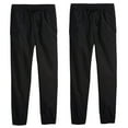 thumbnail image 2 of 2-Pack Boy's Slim Fitting Cotton Stretch Classic Twill Joggers, 2 of 3