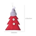 thumbnail image 3 of Lksixu Christmas Tree Hanging Ornaments, Christmas Decorations 4.7 inch Felt Fabric Christmas Tree Shape Pendants with Knitted Hat, Farmhouse Xmas Tree Baubles Small Crafts Gifts for Holiday Party, 3 of 7