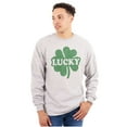 thumbnail image 3 of Lucky 4 Leaf Clover St Patrick's Day Long Sleeve TShirt Men Women Brisco Brands S, 3 of 6