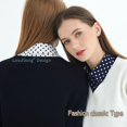 thumbnail image 6 of LoudSung False Collar Detachable Blouse Fake Collar Half Shirts Collar Polka Dots Designed Top Elegant for Women 2PCS, 6 of 9