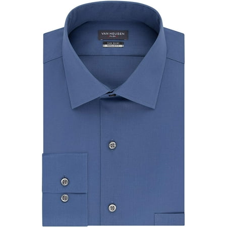 heusen flex regular solid van shirt dress walmart