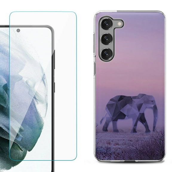 Shockproof Fashion Phone Case for Samsung Galaxy S23 5G, by OneToughShield ® - Twilight Elephant