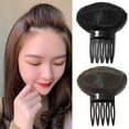 thumbnail image 2 of UDIYO Hair Up Pad Anti-Fall Small Easy to Wear Lightweight Convenient Everyday Wearing Fastener Tape Puff Hair Head Cushion for Dating, 2 of 7