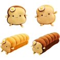thumbnail image 3 of Almohada de peluche con forma de pan tostado, almohada de pan de 25 cm, almohada de peluche con forma de pan rebanado, muñeco de peluche suave, divertido juguete para San Valentín, cumpleaños, 3 of 4