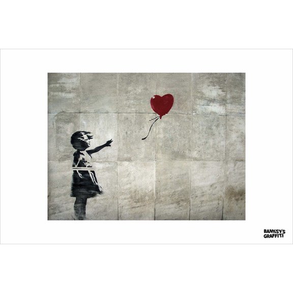 Banksy's Graffiti | Balloon Girl 24x36" (Horizontal) Art Print