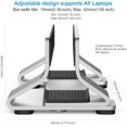 thumbnail image 4 of Support Vertical pour Ordinateur Portable Siabc-Aluminium, Fente Réglable Largeur 12-42mm, Rangement Vertical Gain de Place pour MacBook et Ordinateurs Portables, 4 of 4