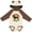 Natural & Brown w Ears, variant on Inktastic Bloodhound Dog Lover Boys or Girls Long Sleeve Baby Bodysuit