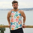 thumbnail image 6 of KLL Sea Creatures Print Men's Muscle Gym Workout Stringer Tank Tops Bodybuilding Fitness T-Shirts Tank Tops Men-Large, 6 of 7