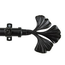 Fortune 13/16 inch Curtain Rod-Color:Black,Size:28-48"