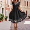 thumbnail image 2 of PEASKJP Summer Dresses for Women Casual Women's Short Sleeve Plus Size Maxi Dress with Pockets Loose Casual Summer Dresses (Black,XXL), 2 of 4