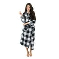 thumbnail image 3 of Leveret Womens Flannel Robe Red & Black Plaid XXL, 3 of 5