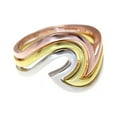 thumbnail image 3 of 925 sterling silver tricolor plated Hawaiian ocean wave 3 in 1 ring size 6, 3 of 9