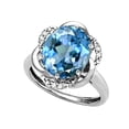 thumbnail image 2 of Star K � Large Oval 12x10mm Genuine Blue Topaz Love Knot Big Stone Ring, 2 of 9