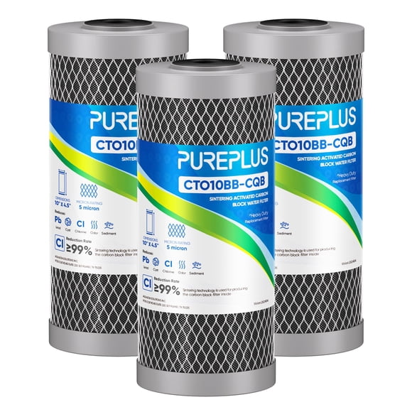 Cartucho de Filtro de Agua PUREPLUS 10x4.5 Carbón Activado 5 Micras