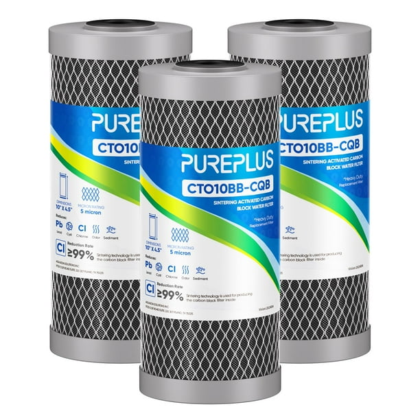 Cartucho de Filtro de Agua PUREPLUS 10x4.5 Carbón Activado 5 Micras