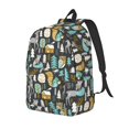 thumbnail image 1 of Easygdp Moose Squirrel owls tree Mochila de Lona Resistente para Laptop, Compatible con Laptops de 15 a 17 pulgadas, Ideal para Escuela, Trabajo y Viajes-Small, 1 of 5