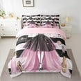thumbnail image 2 of Manfei Chic Princess Dree 7pcs Bedding Comforter Set,Romantic Valentine'S Day Queen Bedding Sets,Perfume High Heels Queen Sheet Sets For Girls,Super Cozy Room Decor Reversible, 2 of 8