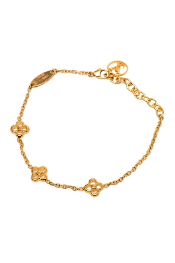 Pre-Owned Louis Vuitton Monogram Flower Flowerful LV Circle Bracelet M68127 Gold Plated Women's...