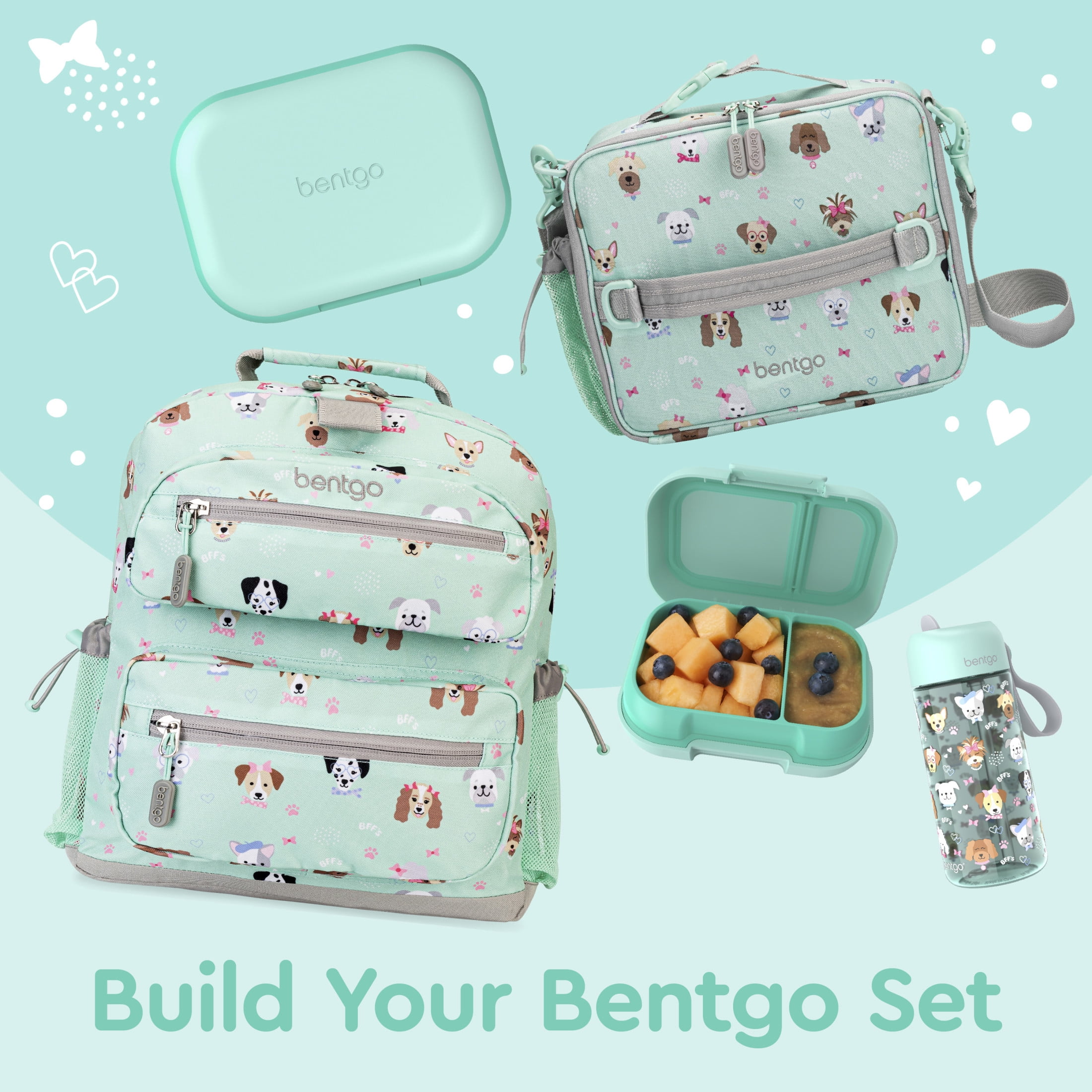 Bentgo Chill Kids Leak-Proof Lunch Box - 4-Compartment Bento Box with Built-In Ice Pack, 3.3 Cup Capacity, PFAS & BPA-Free, Microwave & Dishwasher Safe, Ideal Size for Ages 3 to 7 (Aqua)
