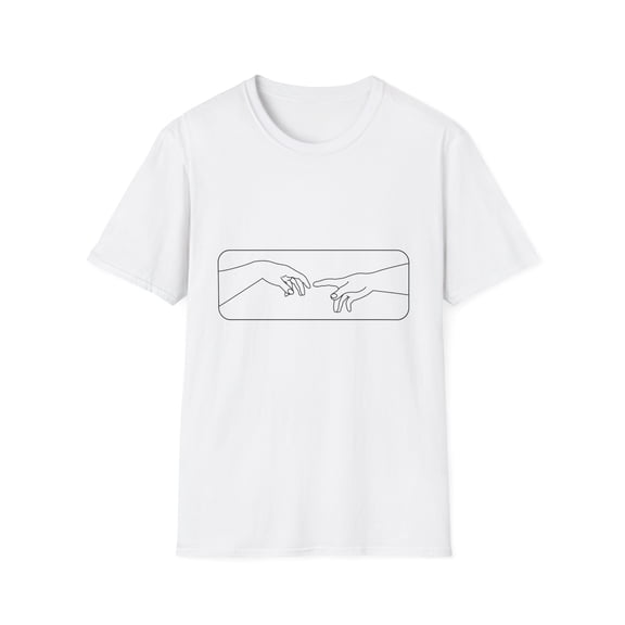 The Creation Of Adam Michaelangelo Christian | Religious | Jesus | God | Inspirational Unisex Softstyle T-Shirt