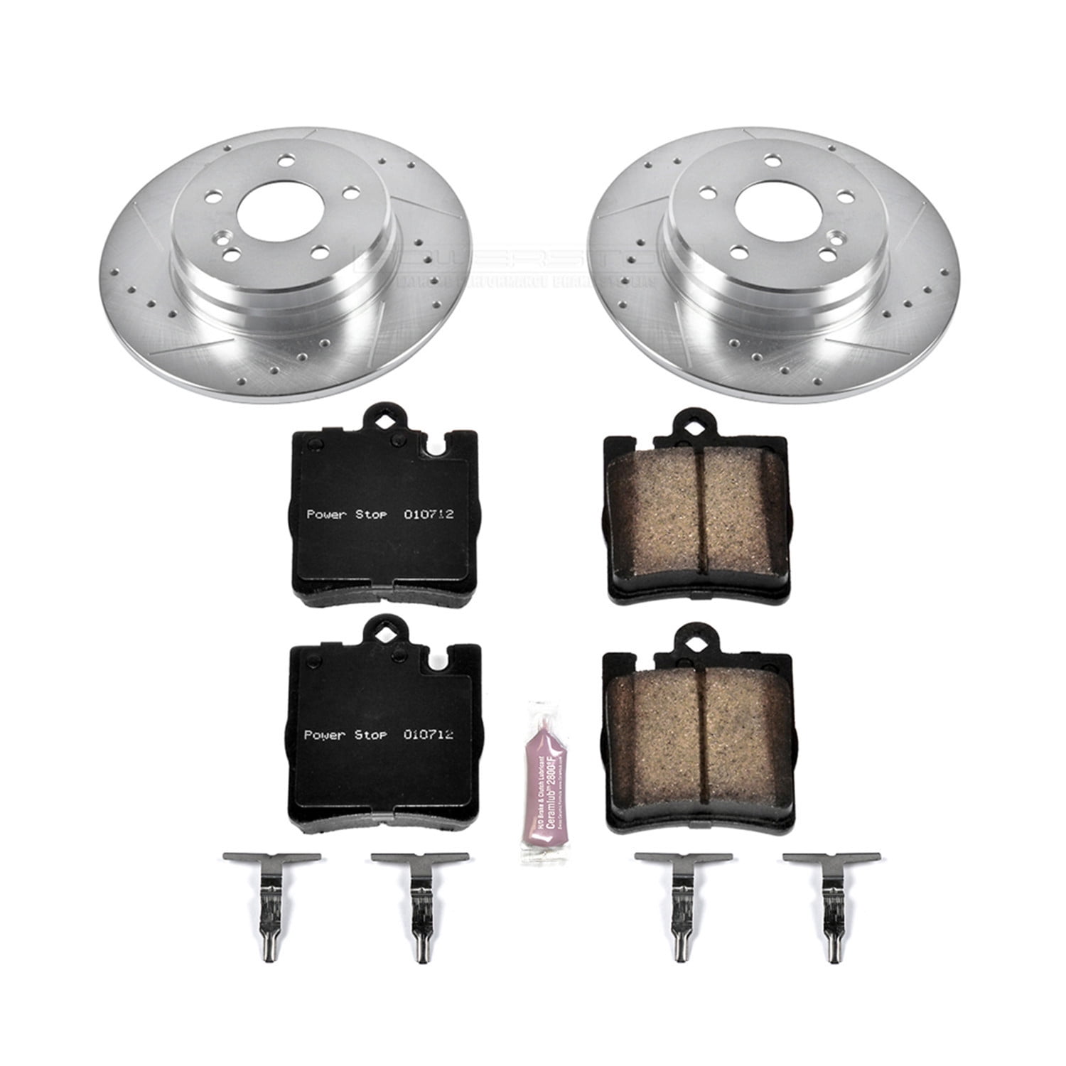 PowerStop Rear Z23 Evolution Sport Carbon-Fiber Ceramic Brake Pad and Drilled & Slotted Rotor Kit Fits: MERCEDES-BENZ Select Models K6698
