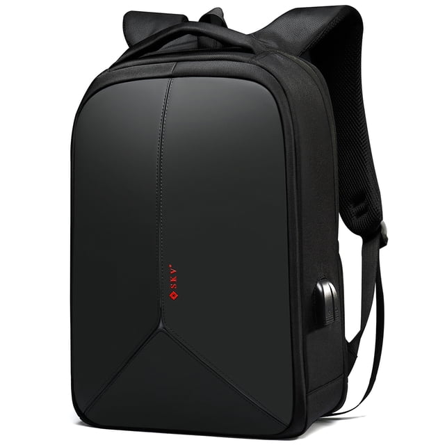 Mochila Ejecutiva Lulumm Antirrobo Equipada para Hombre y Mujer, Porta Laptop de 17 pulgadas con Puerto USB y Audífonos, Mochila de Viaje Impermeable de 25L y Cerradura de Combinación